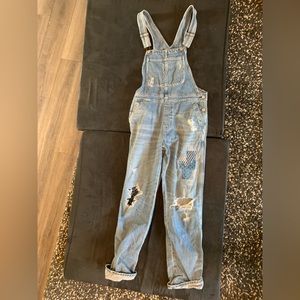 Free People Denim Overalls